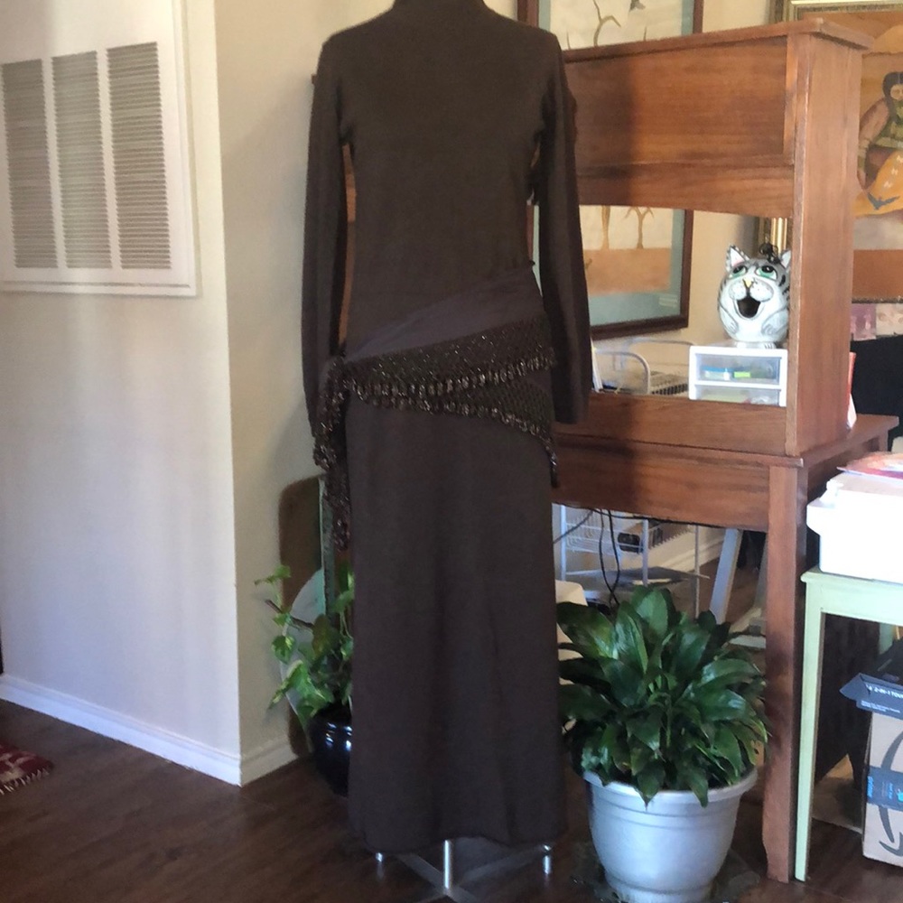 Vintage Ralph Lauren full length cashmere dress